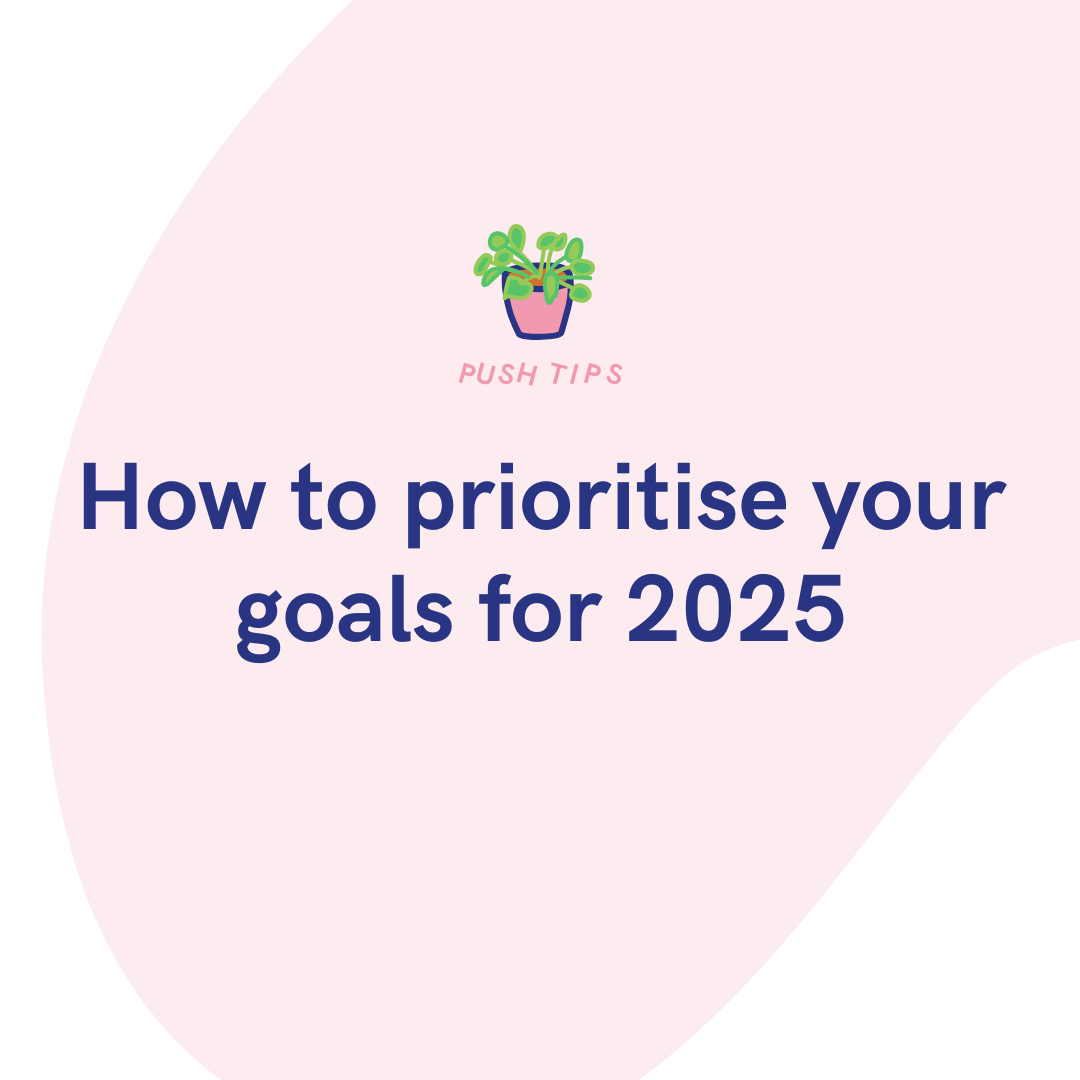 How to prioritise your goals for 2025 PUSH.fm