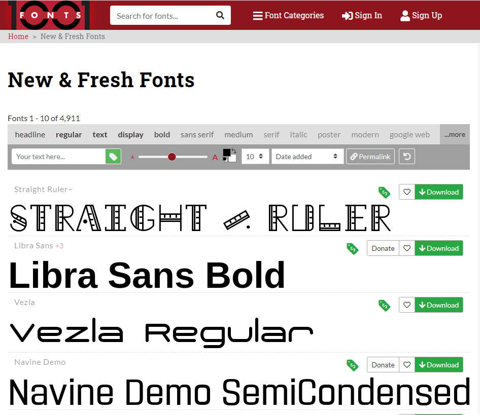 1001 Fonts 