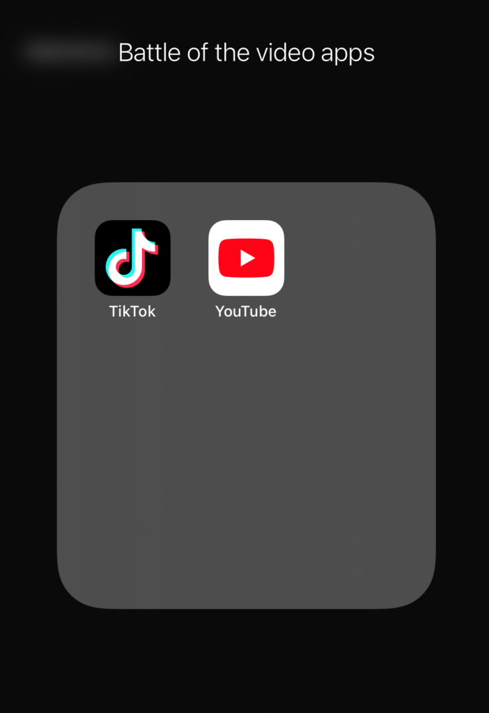 TikTok and YouTube app