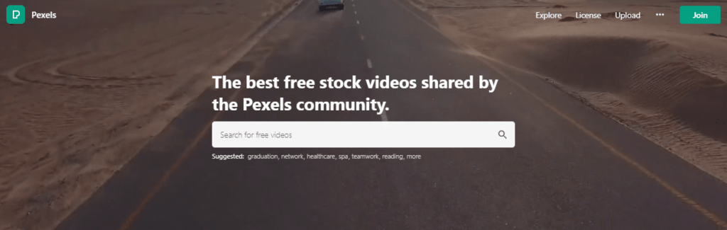 Pexels website