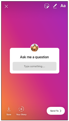 Instagram ask me a question