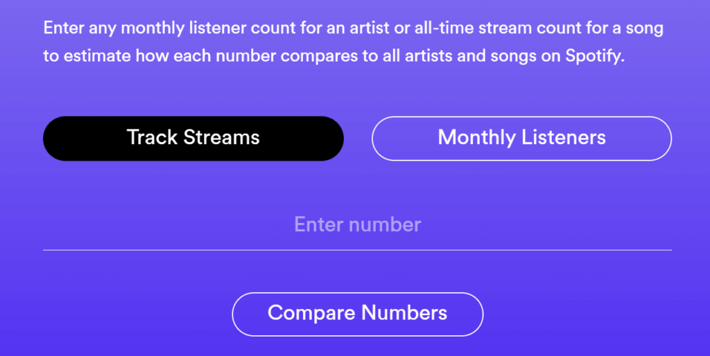 Spotify Loud & Clear track calculator 