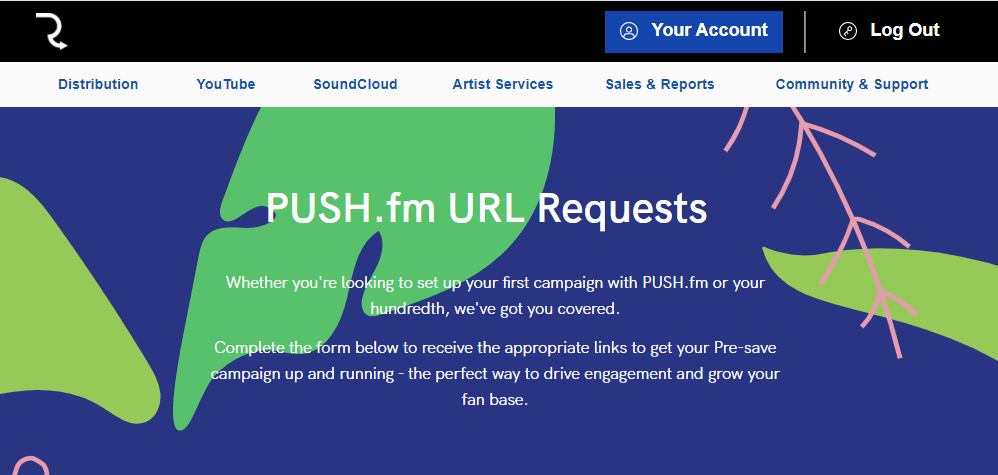 PUSH URL form