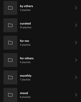 Spotify folders