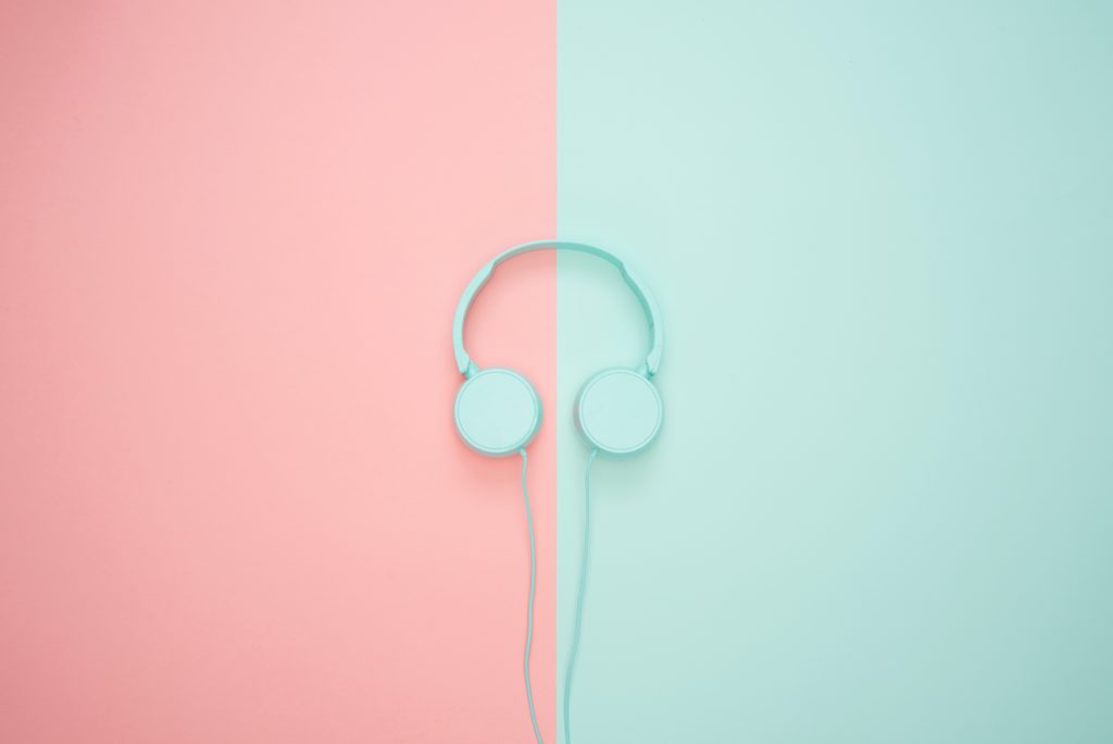 Pexels headphones pink and blue 