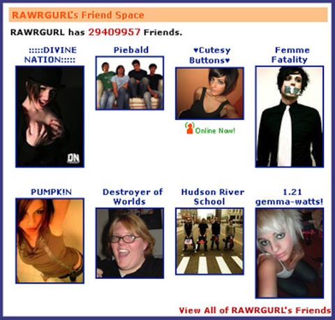 MySpace top friends