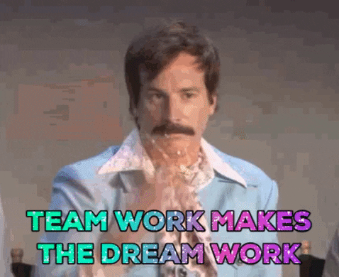 Team work gif from Giphy