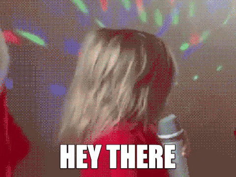 Gif of a little girl with a microphone