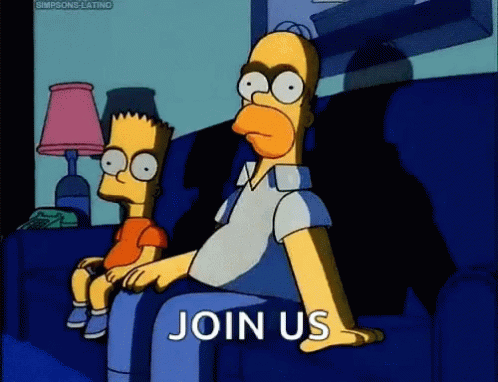 The Simpsons join us gif