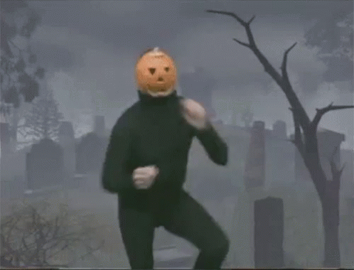Pumpkin man dancing