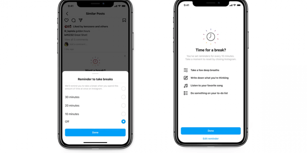 Take a break option Instagram