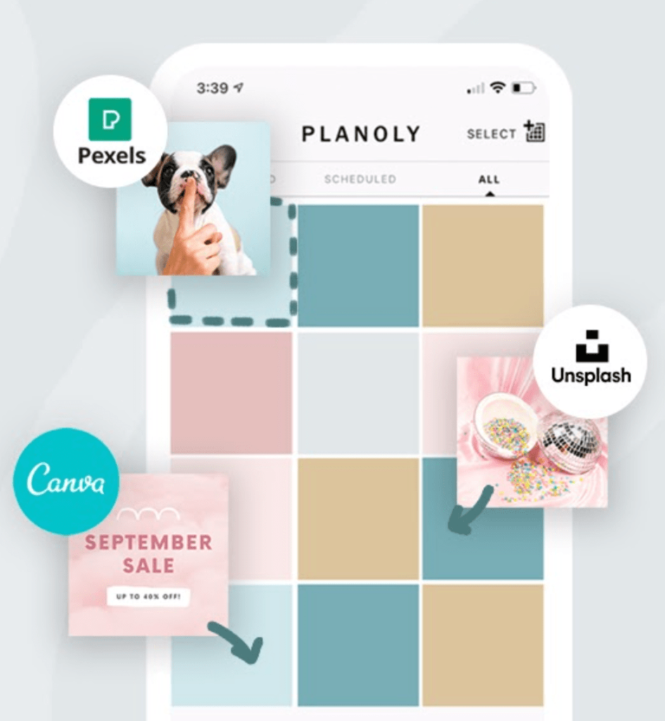 Planoly smartphone app