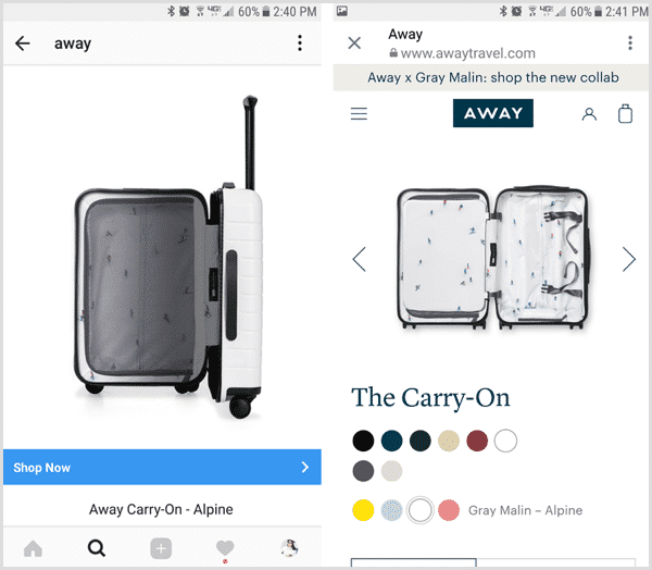 Instagram shopping
