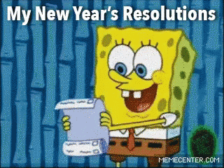 Spongebob New Years resolutions GIF