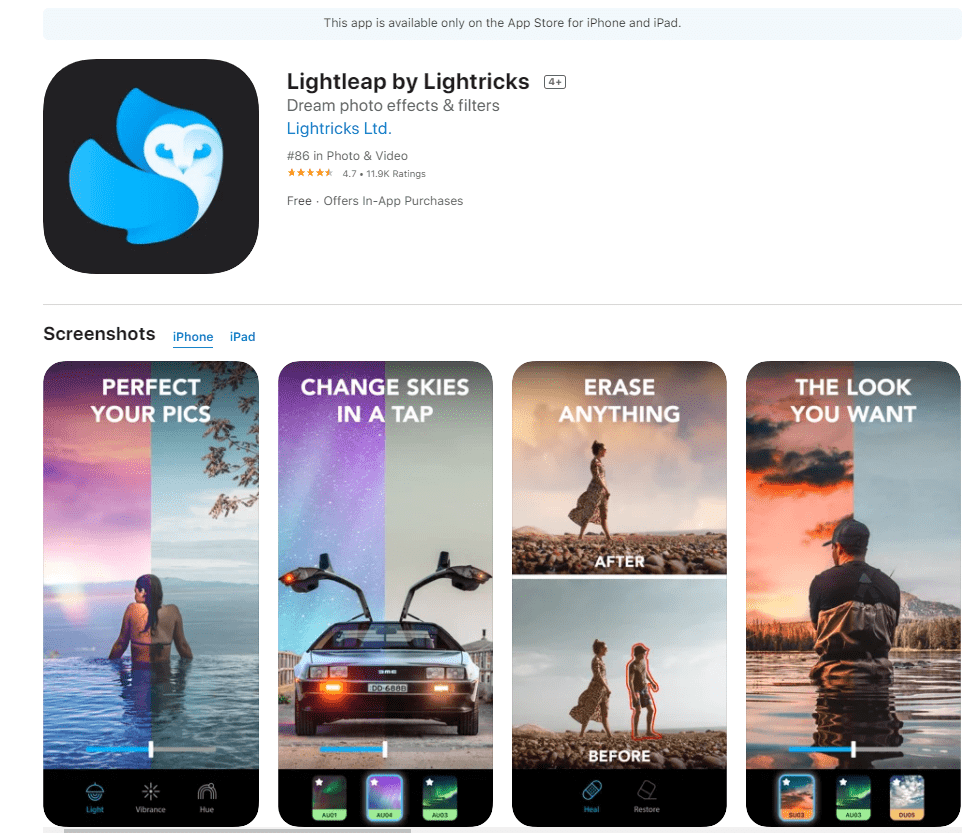 Lightleap by Lightricks App preview