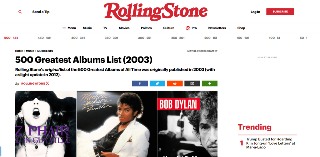 Rolling Stone article preview
