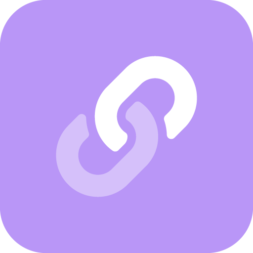 Lnk.Bio logo - purple rounded square with a chain icon in the centre 