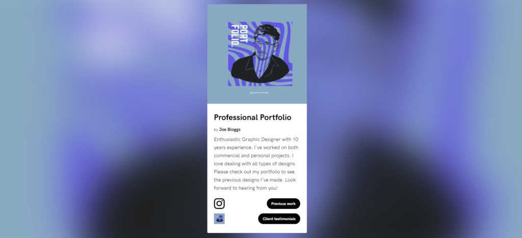 Portfolio Custom Link