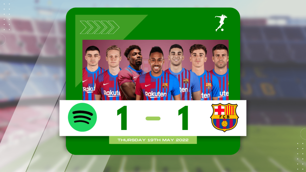 Spotify and FC Barcelona football scores image