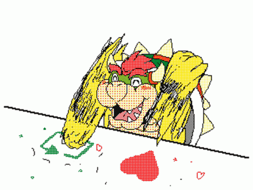Bowser smashing retweet and like buttons