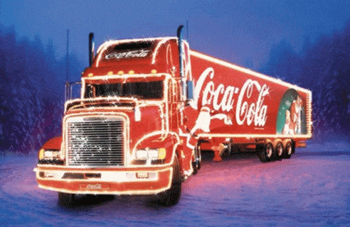 Coca-Cola holiday red truck GIF