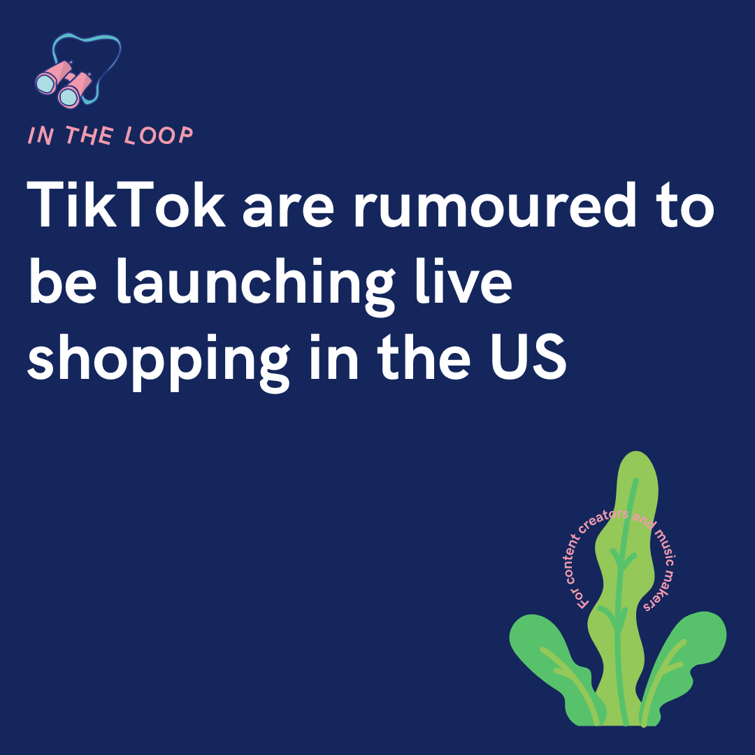 TikTok are rumoured to be launching live shopping in the US - PUSH.fm