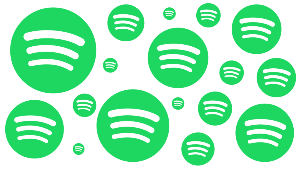 Spotify logos different sizes.