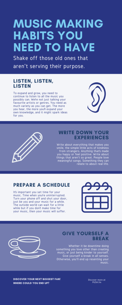 Music making habits you need to have infographic example