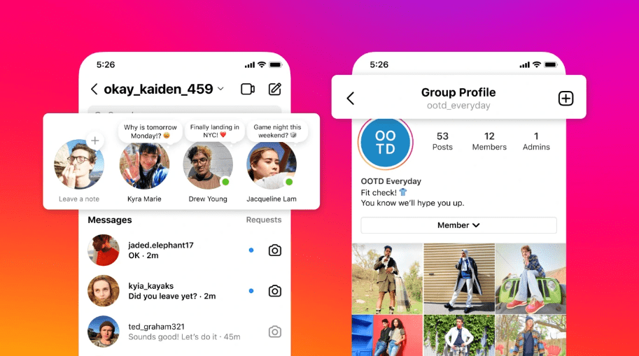 Instagram notes feature