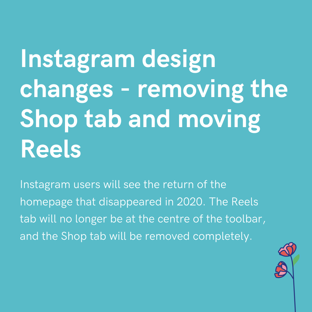 Instagram design changes - removing the Shop tab and moving Reels - PUSH.fm