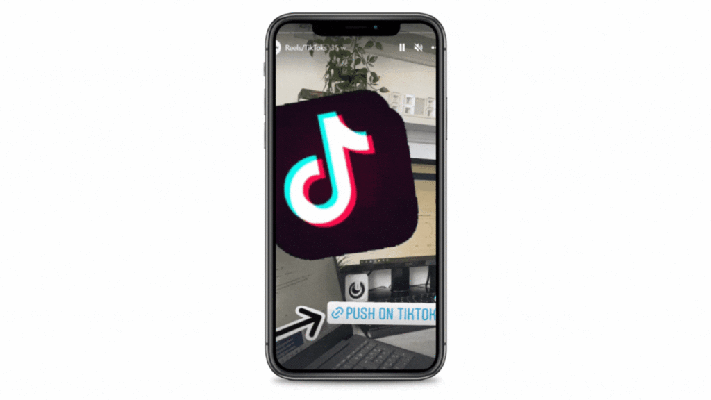 PUSH Instagram story example on a smartphone 