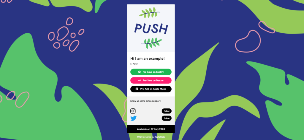 PUSH Pre-save example