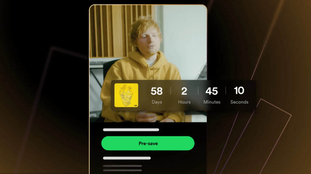 Ed Sheeran Spotify countdown 