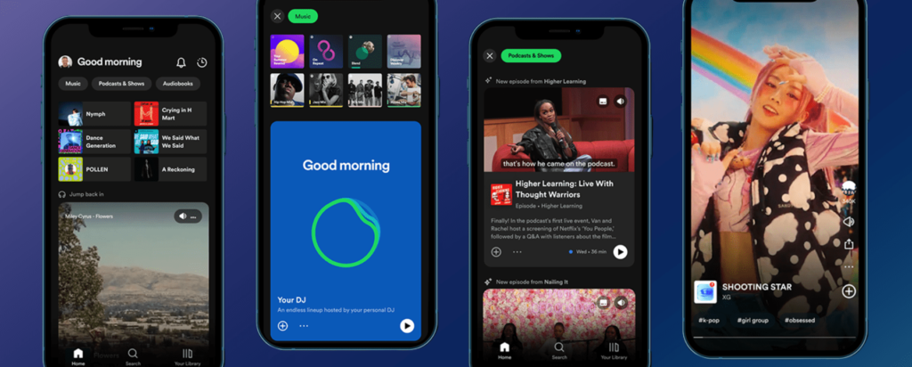 Spotify new interface design 