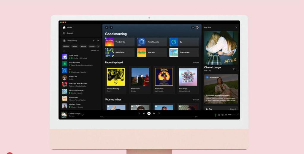 Spotify desktop redesign