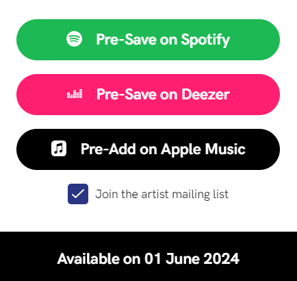 Pre-save mailing list feature