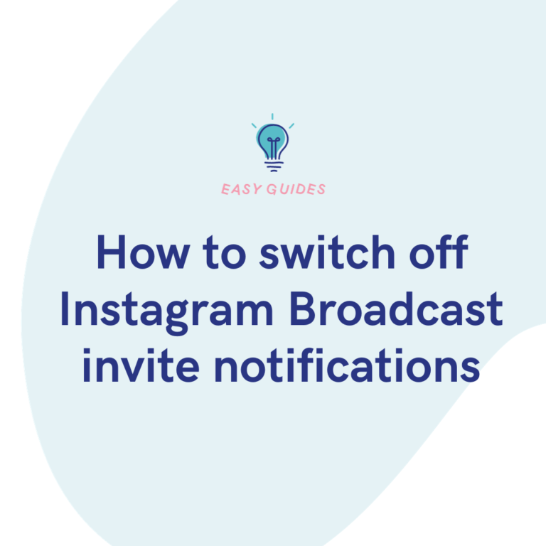 How to switch off Instagram Broadcast invite notifications