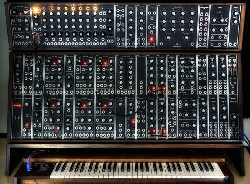 Beginner's guide to synthesizers - what are they, and who might need one? Image of a large synthesizer.