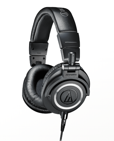 Top 3 headphone choices for independent musicians. Audio-Technica ATH-M50x headphones.