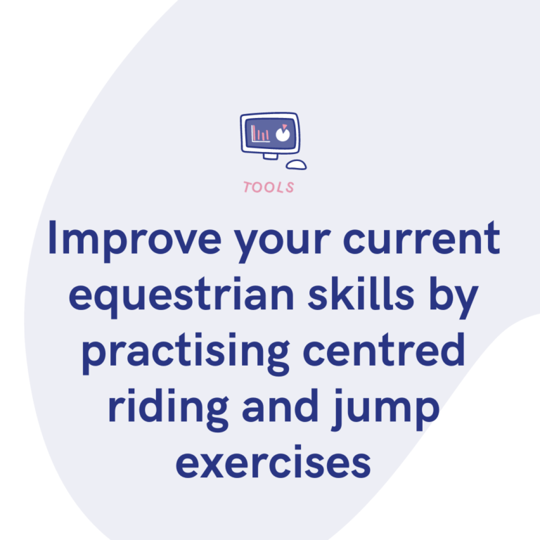 Improve your current equestrian skills by practising centred riding and jump exercises