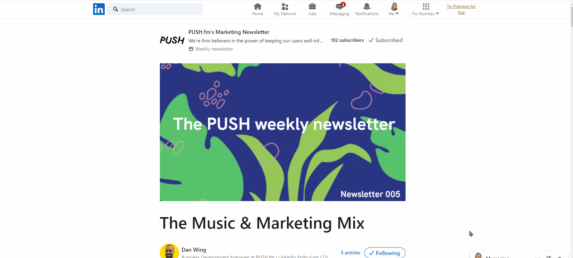 3 reasons why you should subscribe to newsletters. PUSH.fm newsletter GIF.