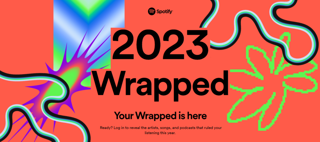 Spotify Wrapped 2023 is finally here - access it via app or web. Marketing image of Spotify Wrapped 2023.