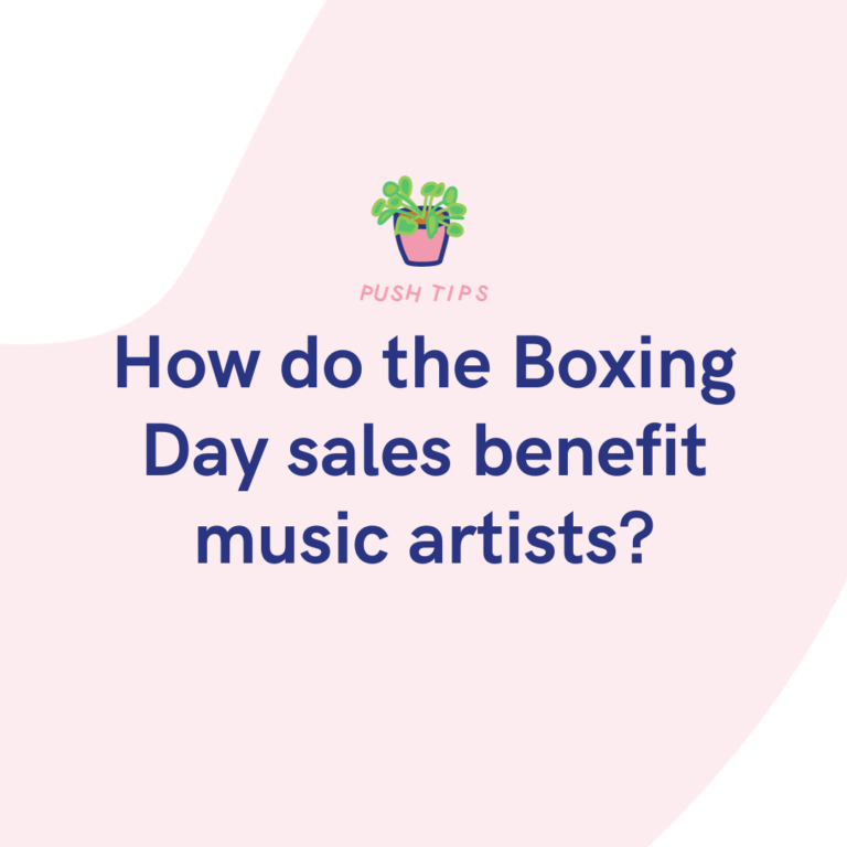 How do the Boxing Day sales benefit music artists