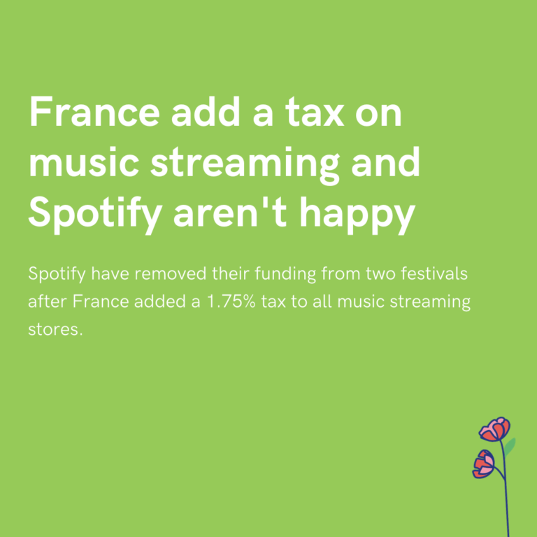 France add a tax on music streaming and Spotify aren't happy