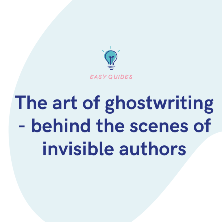 The art of ghostwriting - behind the scenes of invisible authors