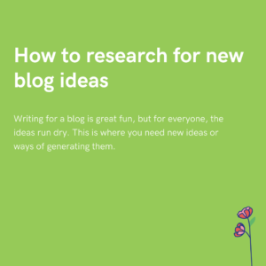 How to research for new blog ideas