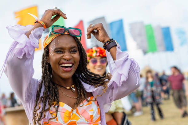 Essential safeguarding - how to stay safe at festival. Girl a a festival.