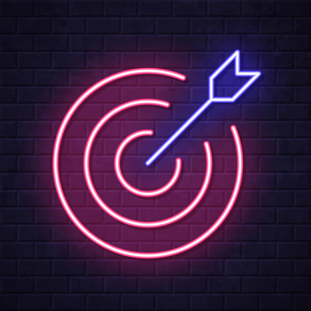 What is the Pomodoro Technique? Black brick wall with neon target.