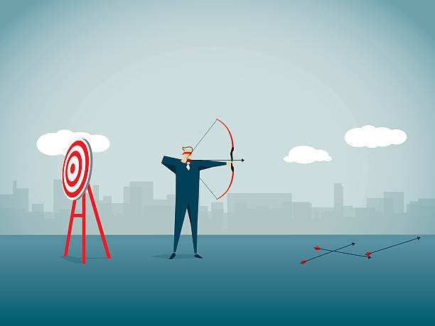 Embracing growth - the power of learning from mistakes and failure. Graphic of someone with a bow and arrow pointing away from the target.
