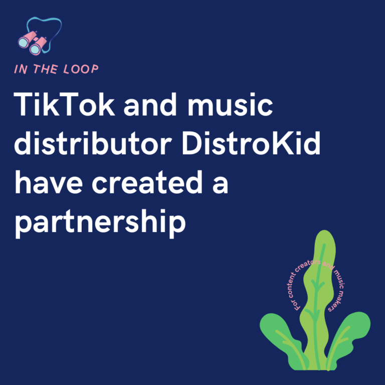 TikTok and music distributor DistroKid have created a partnership